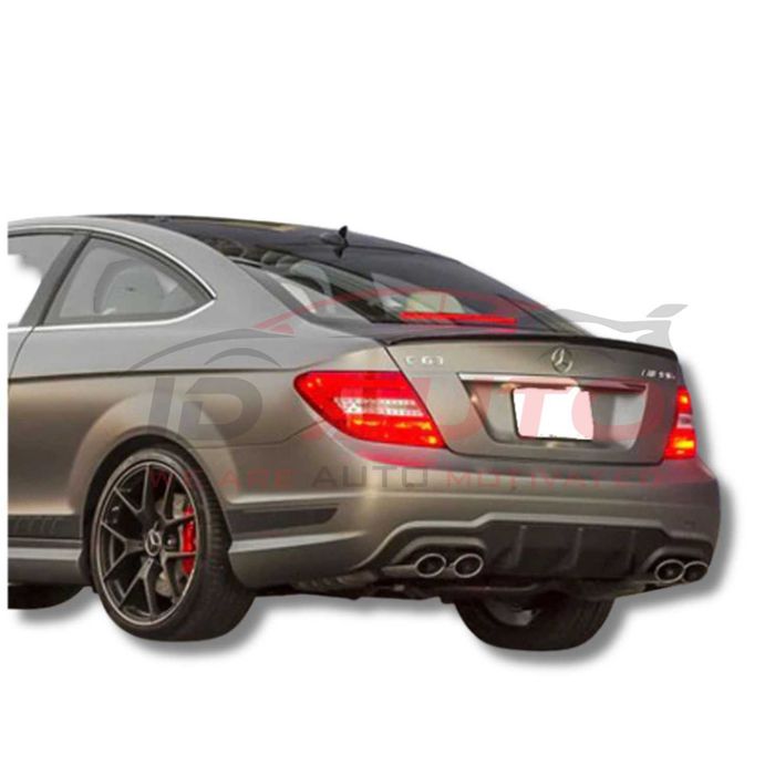 Лип спойлер за багажник Mercedes W204 Coupe (2011–2015), черен гланц