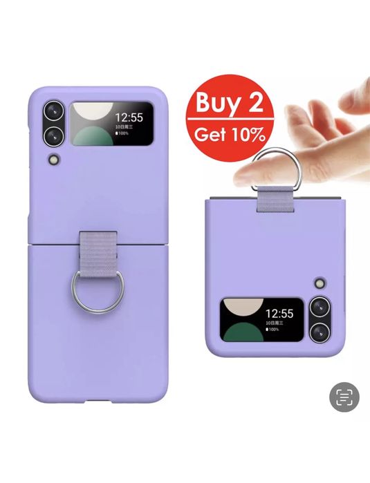 Samsung Z FLIP 3 4 5 6 7 - Husa Ring Case Ultra Slim Plastic
