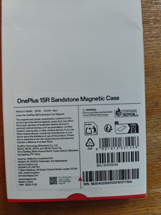 Oneplus 15R 12/512 Charcoal Black