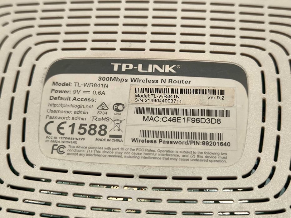 Рутер TP-Link TL-WR841N ver. 9.2