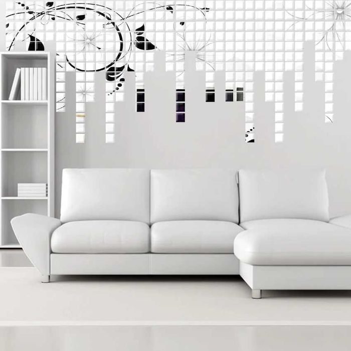 Set Oglinzi Design Patrat - Oglinzi Decorative Acrilice 4/4 cm 100 buc