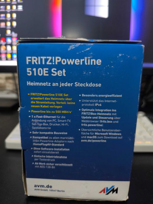 AVM FRITZ!Powerline 540E WLAN комплект Powerline WLAN 500 Mbit/s