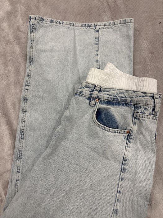 Сини Дънки с елемент ластик  M размер