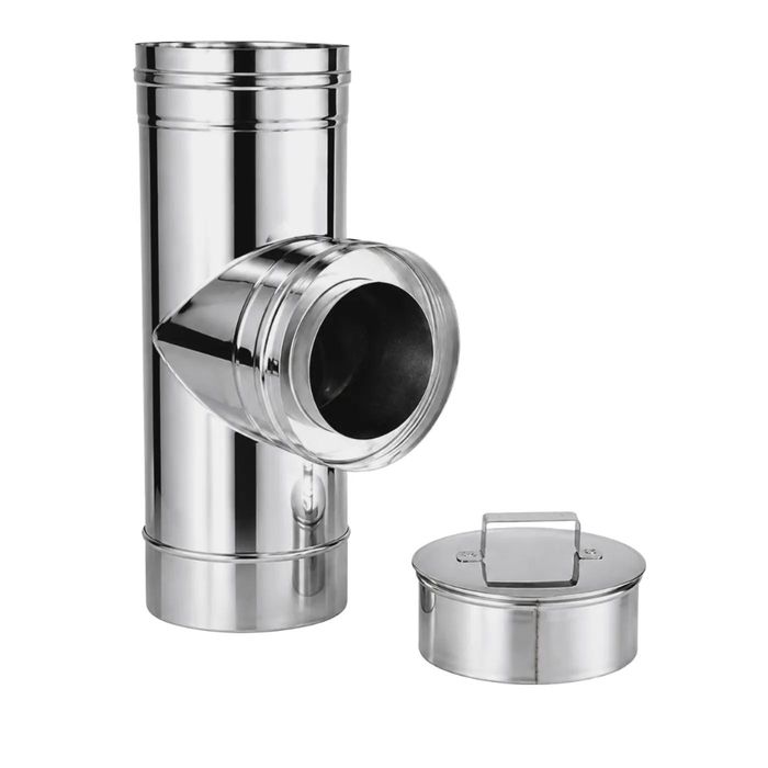 Kit complet coș de fum inox izolat, 3 m x 180/230 mm, de la sol