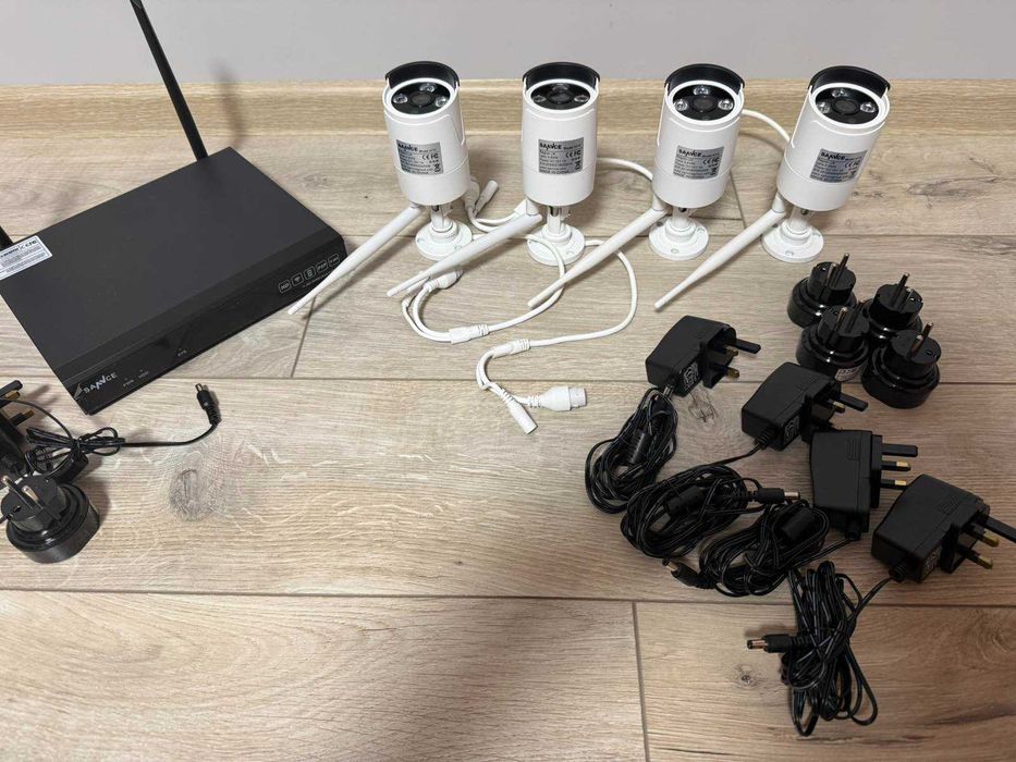 Комплект за 1080p видео наблюдение (4 броя охранителни камери) SANNCE.