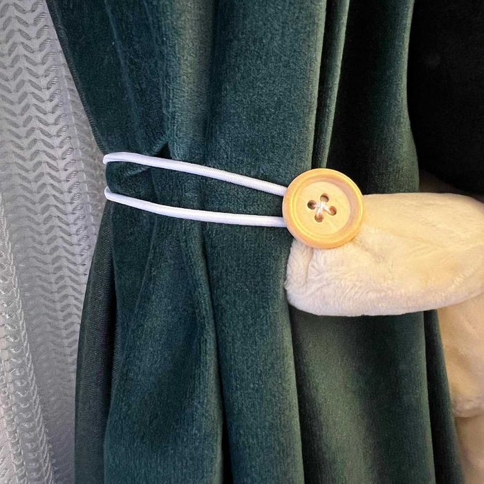 Декоративни държачи за пердета куче 2 броя бели