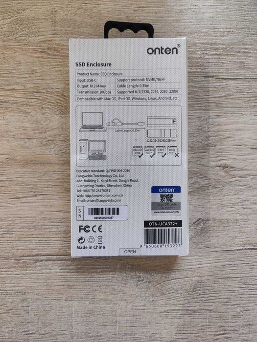 M.2 (10Gbps) OTN UCA322 NVMe Protocol SSD Enclosure