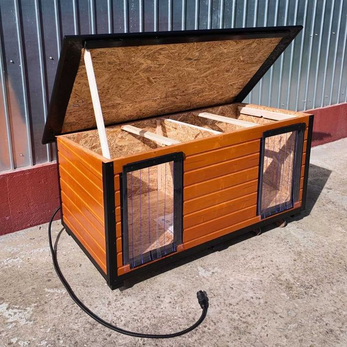 Cusca Caine Dubla Izolata Cu Incalzire Profile Antiros Si Perdea PVC