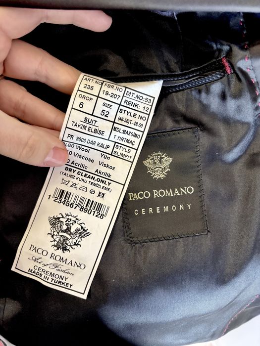 Абитуриентски / сватбен костюм Paco Romano от 3 части Slim Fit