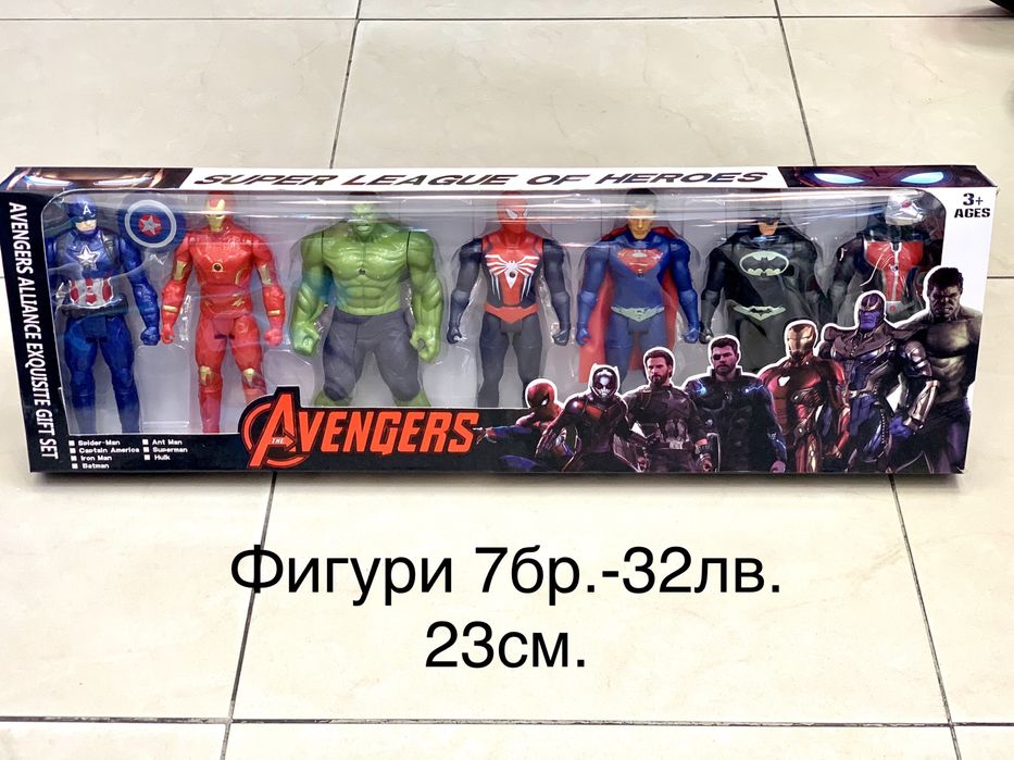 Отмъстителит фигури-7бр./ Фигури Avengers /Хълк /Спайдърмен/Железният