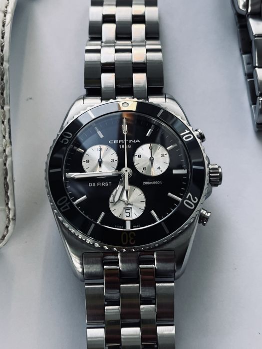 Certina Ds first ceramic bezel Quartz 27 jewels 200m wr