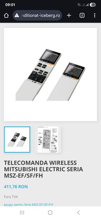 Unitate interna aer Mitsubishi Electric MSZ-SFA20VA