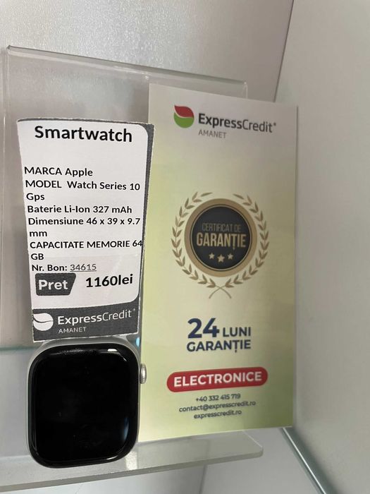 Smartwatch Apple Watch Series 10 Gps (Ag 29 Siraj ) B34615 / Garantie 2 Ani !!!