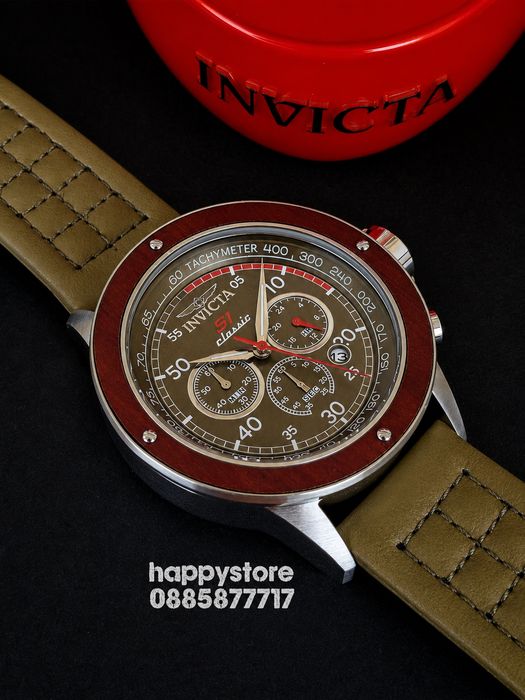 INVICTA S1 Rally Classic Olive green 49 mm, Инвикта нов ръчен часовник
