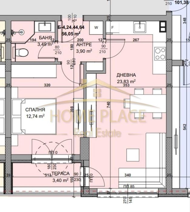 Продава се Двустаен апартамент в Варна, Владислав Варненчик - 56 кв.м за 1518 €/кв.м - Снимка #4