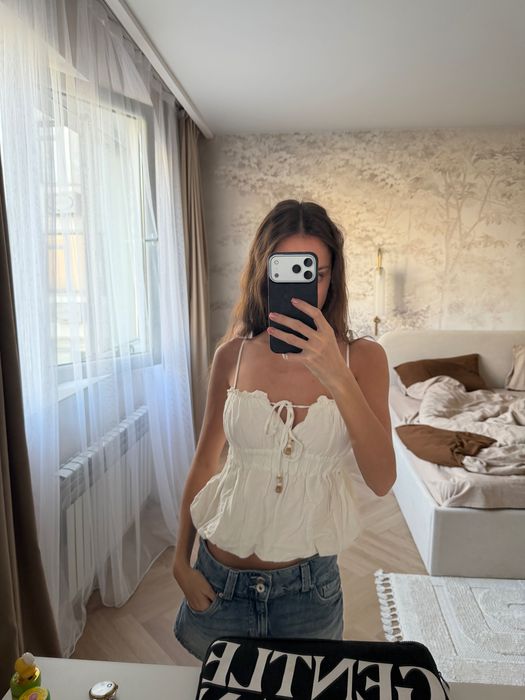 Топ Zara s белый