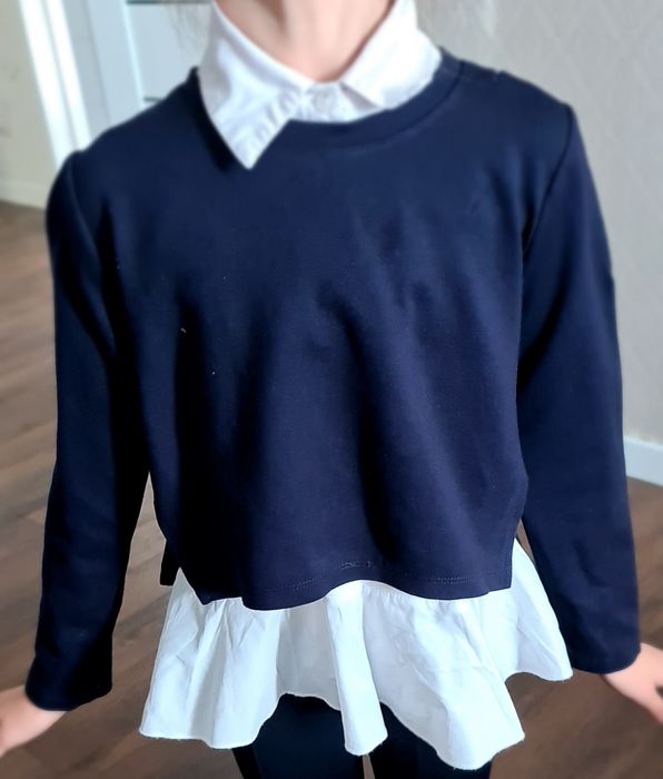 Школьный пуловер с рубашкой