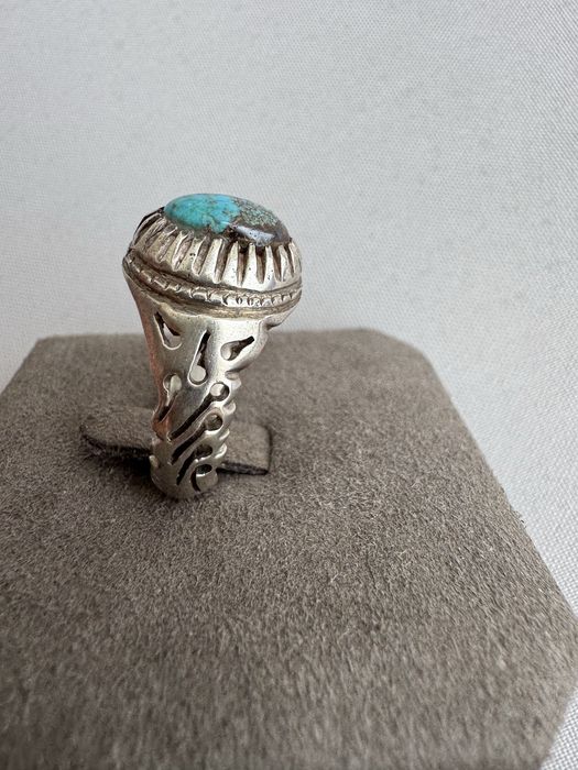 Inel Navajo din argint si turcoaz