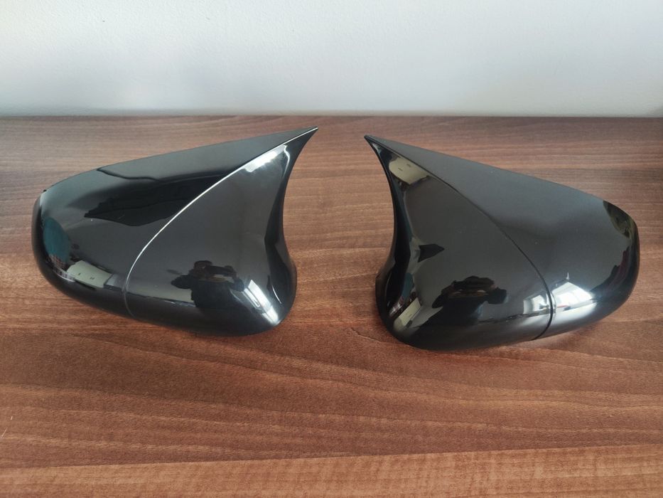 Capace oglinzi Seat Leon 2 MK2 Ibiza 4 MK4 model Batman negru lucios