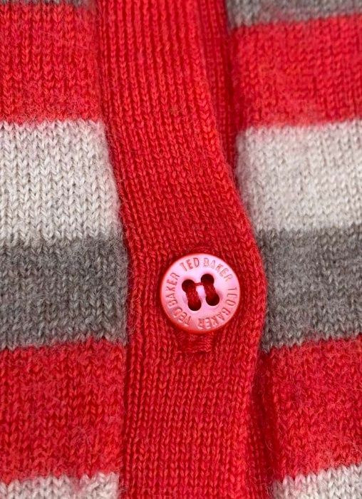 TED BAKER Cardigan Maneci 3/4 Dungi Lana Matase Original UK Oferta