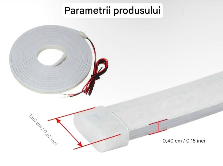 Banda LED Auto Portbagaj 4 m sau 5 m Lumina Rece 6000K