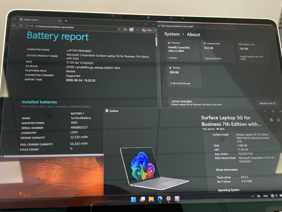 Surface Laptop 5G for Business 7th with Intel
