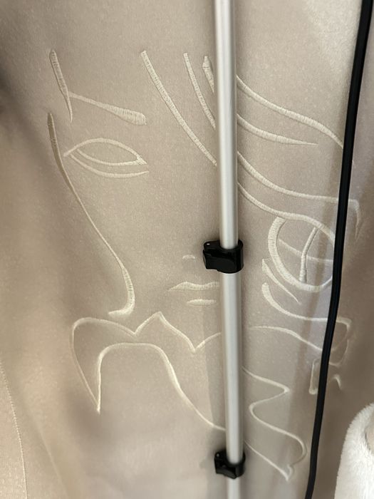 Дубленка Альпака белый с капюшоном