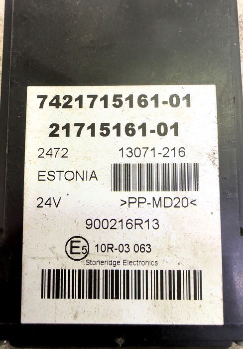 20739680 Unitatea de control a cutiei de viteze STONERIDGE ELECTRONICS B5LH, B0E (2008-) VOLVO