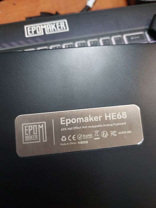 Tastatura gaming cu fir Epomaker HE 68 sh,la cutie 68%layout U.S int