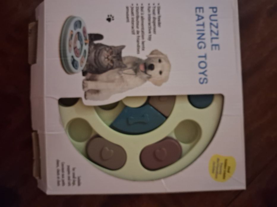 Интерактивна играчка-пъзел за бавно хранене на котка/куче