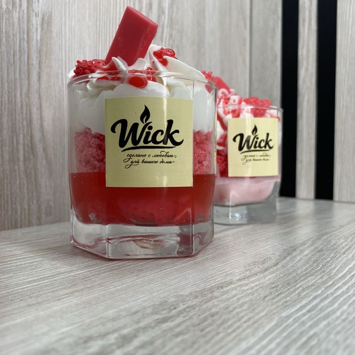 Свечи ручной работы. С ароматом клубники, шоколада, мандарина.