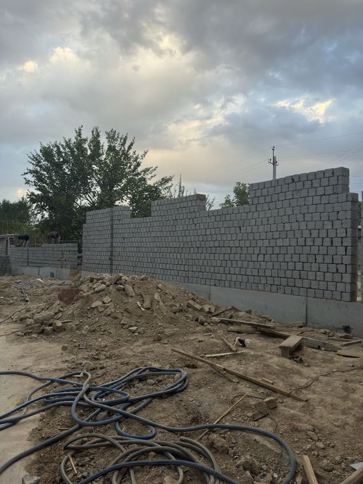 Шлакоблок териш Забор девор времанка куриш шлака блок гишт териш