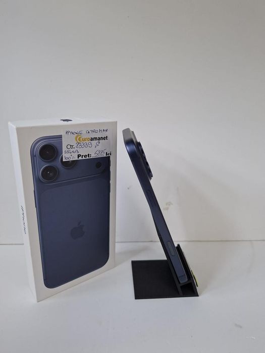 Telefon mobil Apple iPhone 17 Pro Max, 256GB, 5G, Deep Blue -P-