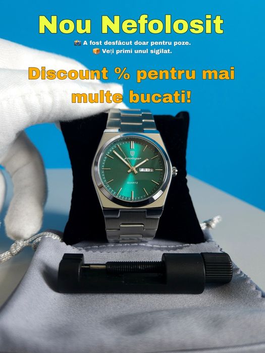 Nou-nouț (Deschis doar pentru poze. Se vinde cel sigilat!) Ceas Clasic Poedagar - Stil Tissot PRX
