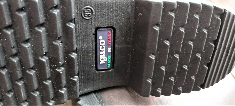 Botine IGI&CO din piele cu catarame si tinte, maro, marimea 35