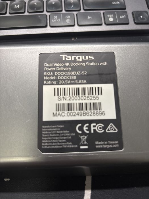 Docking Targus Dock180EUZ-52 Type-C 3.1