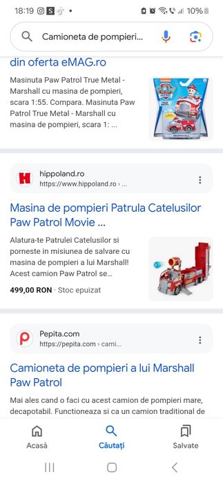 Masina pompieri.