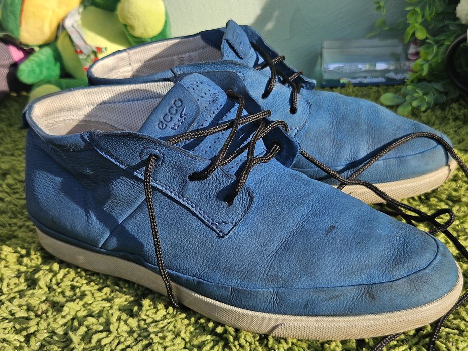 Ecco обувки от кожа в синьо N39