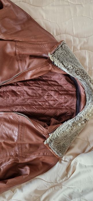 Зимно кожено мъжко яке