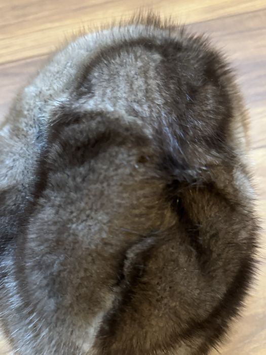 Caciula din blana naturala  nurca maro