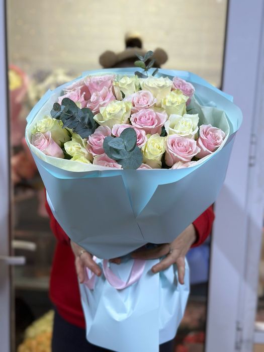 Бесплатная доставка цветы Кокшетау розы хризантема гипсофила пионы