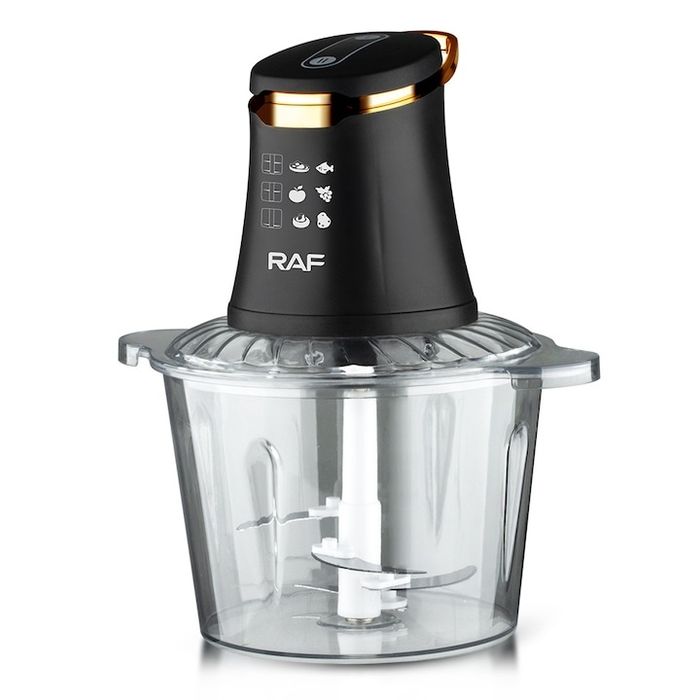 Tocator multifunctional RAF, 800W, 3 l, 4 lame curbate, 2 viteze, Negru