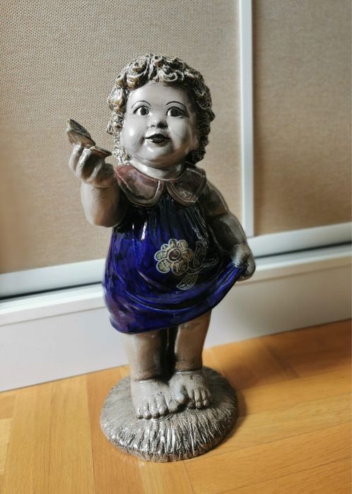 Керамична фигура статуя скулптура голяма авторска подписана колекция