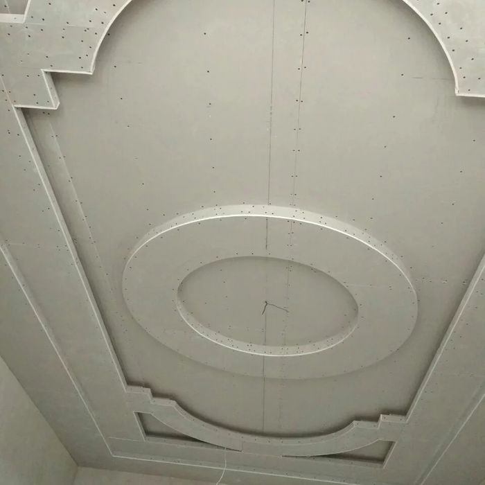 Гипсокартондан девор пергоротка потолок фигура киламиза