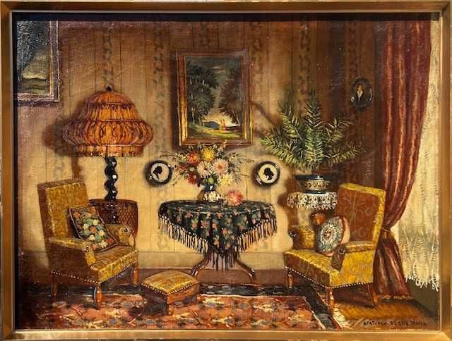 Tablou VECHI-100x70cm AUTENTIC ul/pz APATFALVI CZENE JANOS (1904-1984)