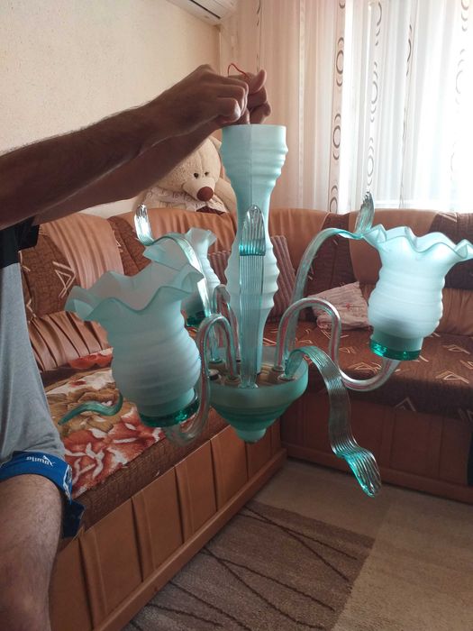 Lustra sticla trei brate