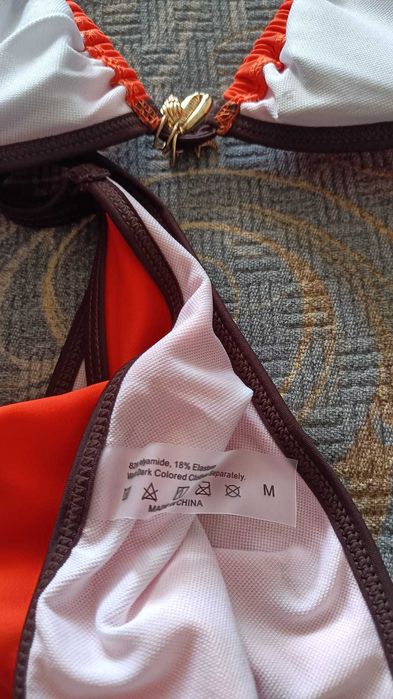 Costum de baie damă M – Portocaliu Neon – Nou, nepurtat – stil brazilian