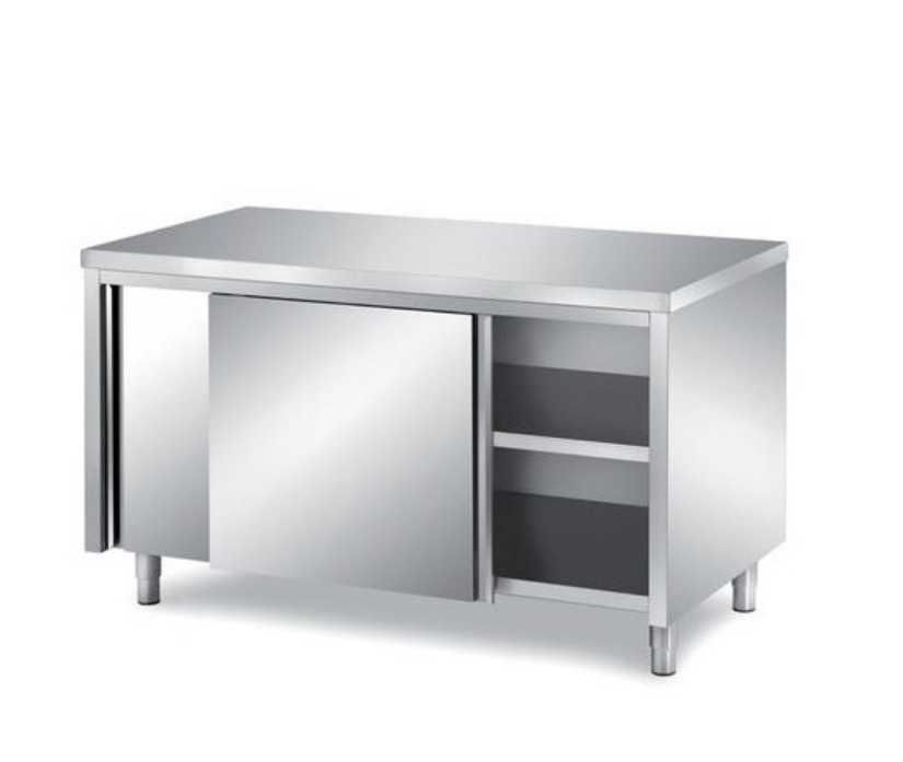 Masa inox cu dulap inchis 1200x700x850H transport gratuit