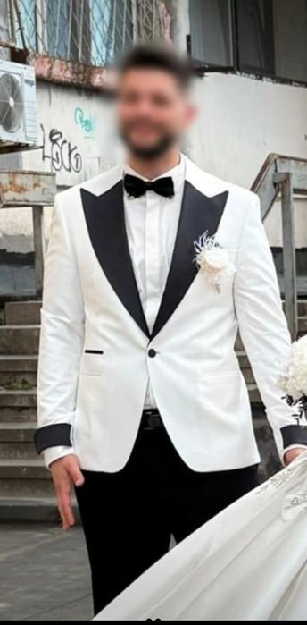 Lael Fashion- Costum mire-Sacou alb