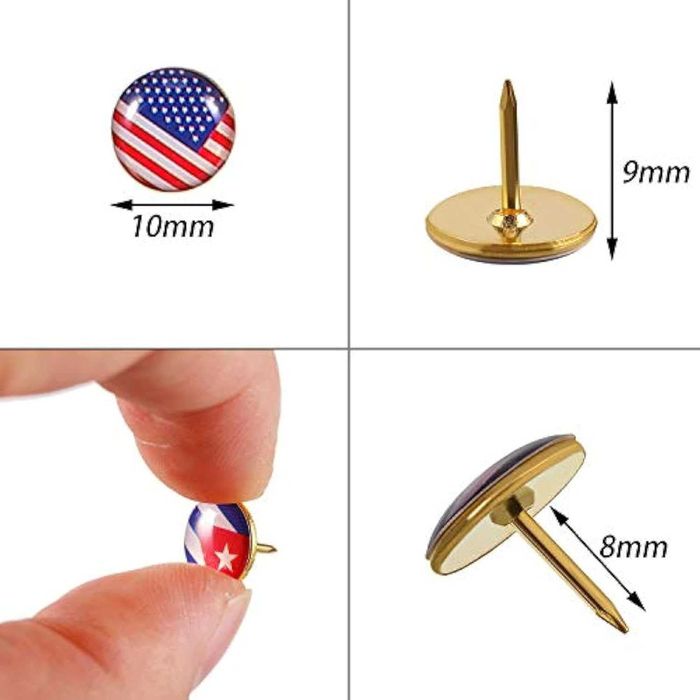 Знамена за карта на света за стена Flag pins